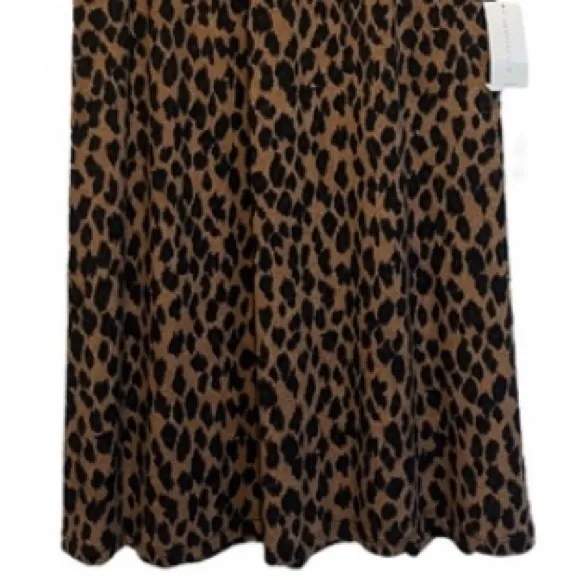 Slinky Leopard Dress Sexy Flowy Wrap Stretch Gold Brown Black Size Small