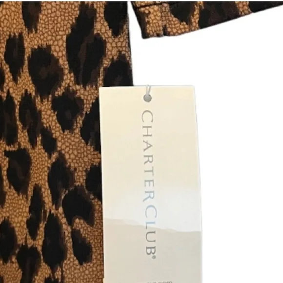 Slinky Leopard Dress Sexy Flowy Wrap Stretch Gold Brown Black Size Small