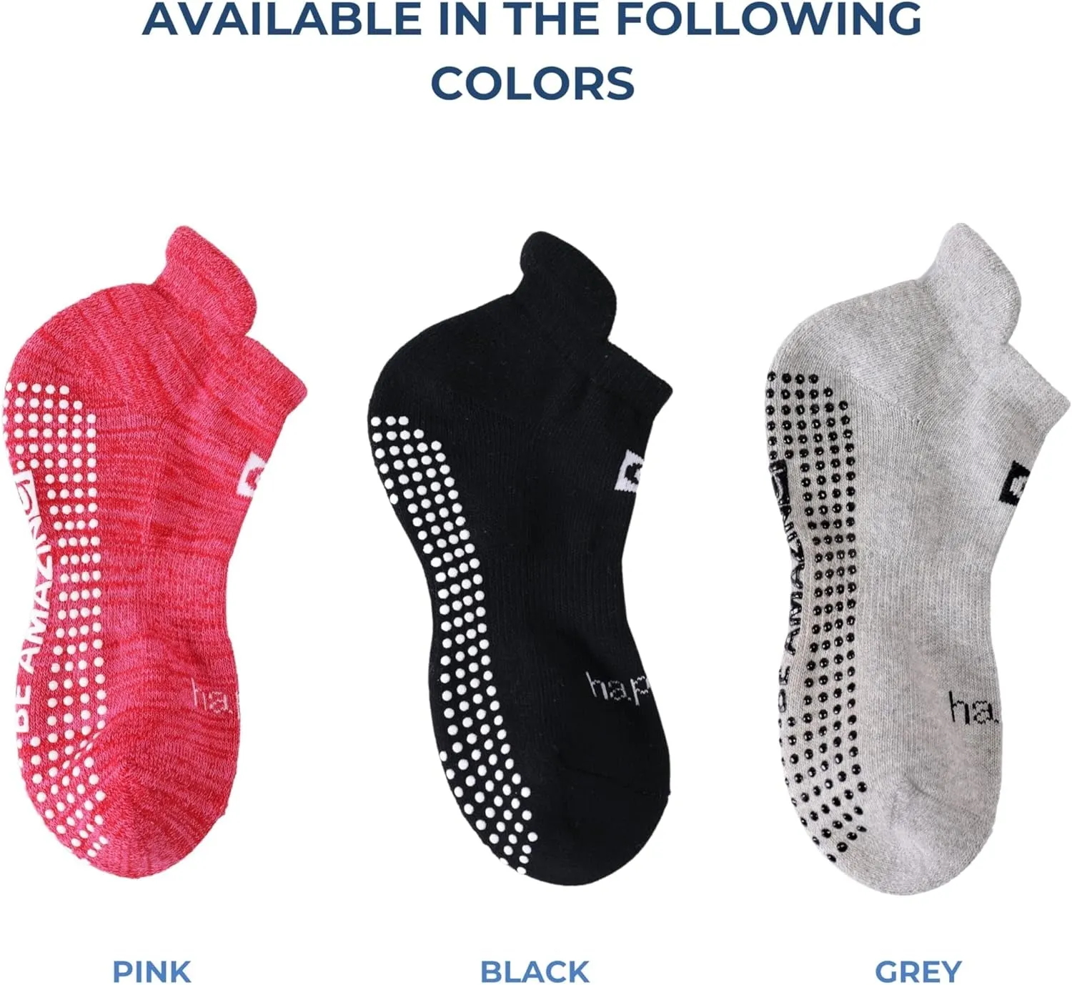 Socks for Women Non-Slip W/ Grips, Ideal for Pilates, Pure Barre, Maternity, Barefoot Workout, Dance