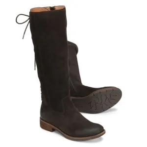 Sofft Sharnell II Dark Brown Waterproof Leather Tall Boots Lace Up Zip Women's 8