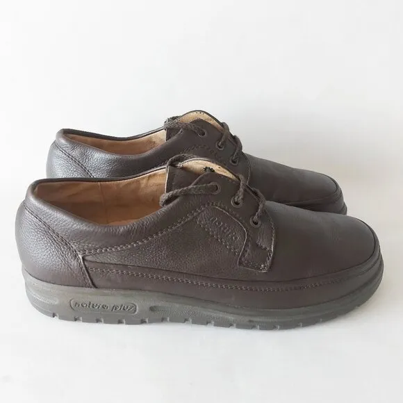 Solidus Men Shoes Size 10.5 Brown Lace-Up Natura German Comfort Performance