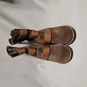 Sorel After Hours Wedge Boots With Zipper, Brown, Size 9.5 (Lot #778)