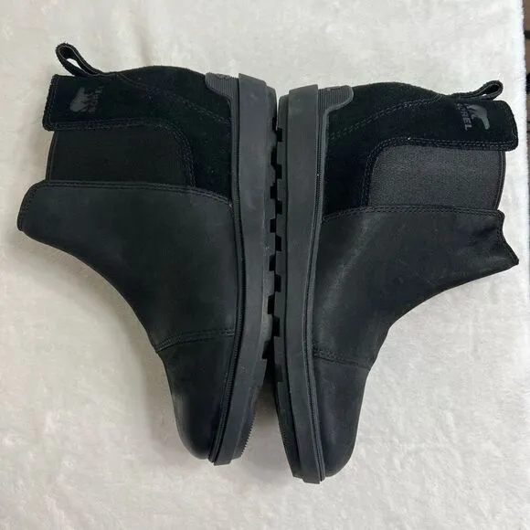 Sorel Black Evie II Chelsea Wedge Boots Ankle 7 Women