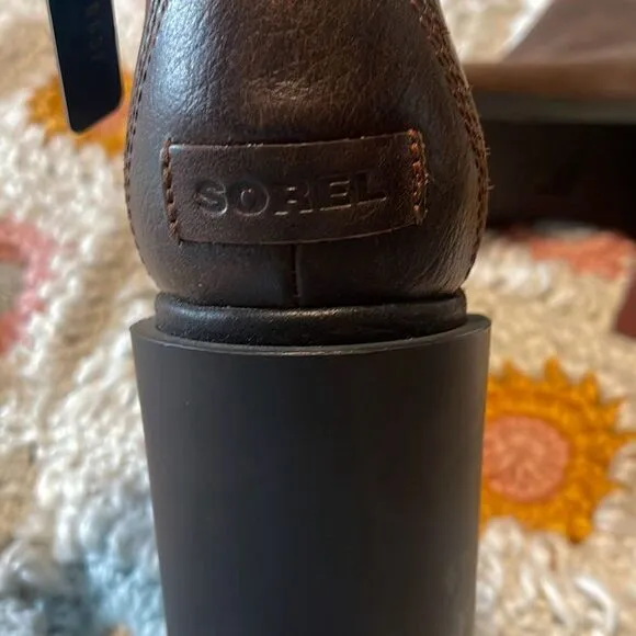 Sorel Blake Block-Heel Chelsea Boots Women’s Waterproof Leather in Burro Size 11