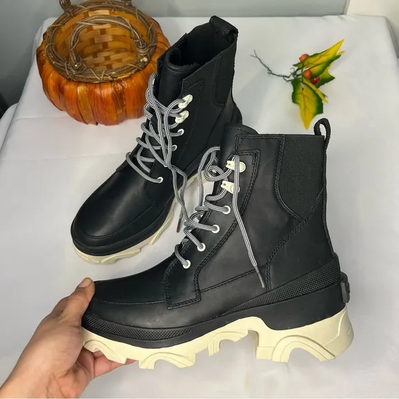 Sorel Brex Leather Lace Up Boots Waterproof Size 7 New