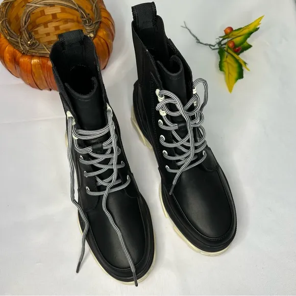 Sorel Brex Leather Lace Up Boots Waterproof Size 7 New