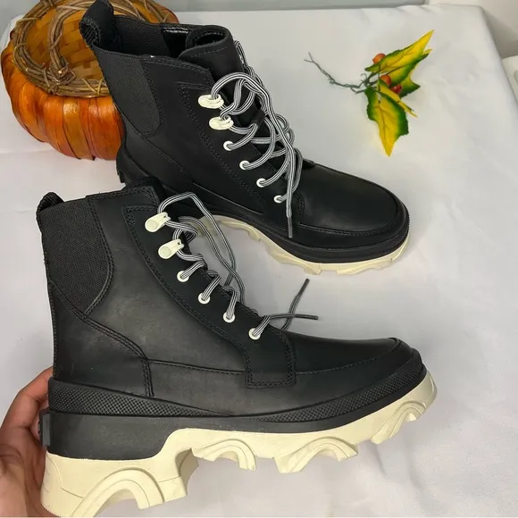 Sorel Brex Leather Lace Up Boots Waterproof Size 7 New