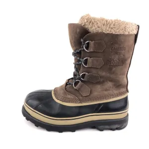 Sorel Caribou Brown Leather Waterproof Winter Snow Boots 8