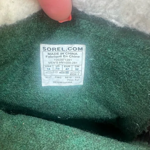 Sorel Caribou Lug Waterproof Insulated Snow Boots NM1000-281 14M
