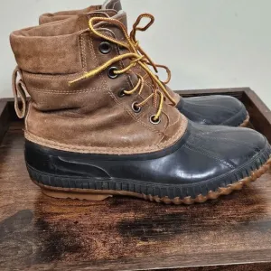 Sorel Cheyanne Waterproof Full Grain Leather Duck Boots NM1704-224 Men's Brown/B