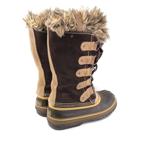 Sorel 'Joan of Arctic' Brown Leather Winter Boots 8