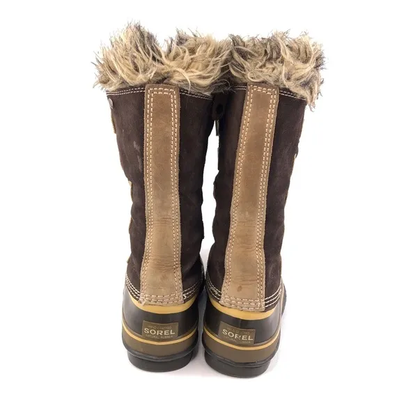 Sorel 'Joan of Arctic' Brown Leather Winter Boots 8