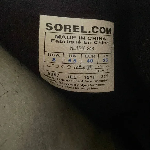 Sorel Joan of Arctic Snow Boots Black Faux Fur Size 8 Brown Fur Cuff