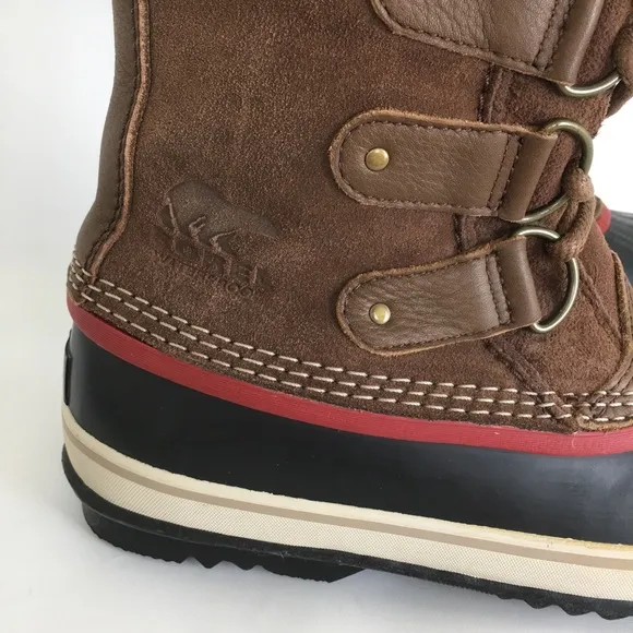 Sorel Joan of Arctic Snow Boots Waterproof Black Leather Women’s Sz 9 Fur Trim