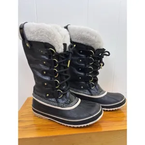 Sorel Joan of‎ Arctic Women's Snow Holiday Boots Black Size 7 US Waterproof