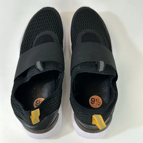 Sorel Kinetic Impact Sneakers Black Strap Mesh Slip On Fabric Shoes Size 9.5