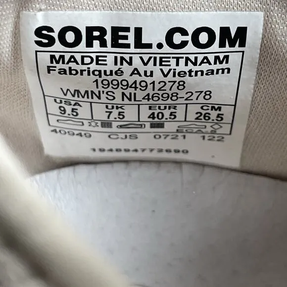 SOREL Kinetic Impact Strap Womens 9.5 Mauve Yellow Walking Sneaker Athletic Shoe