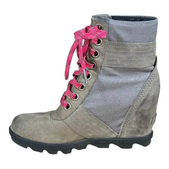 Sorel Lexie Wedge Waterproof Lace Up Boots
