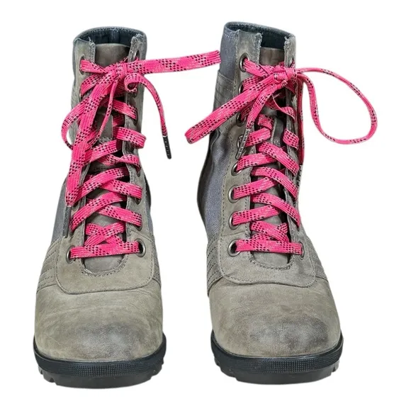 Sorel Lexie Wedge Waterproof Lace Up Boots