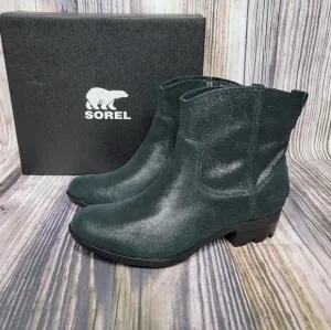 Sorel Lolla ll Metallic Suede Waterproof Zip Booties New Women’s 8