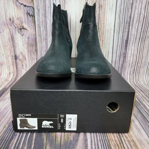 Sorel Lolla ll Metallic Suede Waterproof Zip Booties New Women’s 8