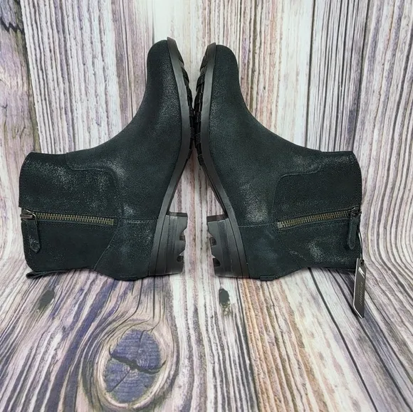 Sorel Lolla ll Metallic Suede Waterproof Zip Booties New Women’s 8
