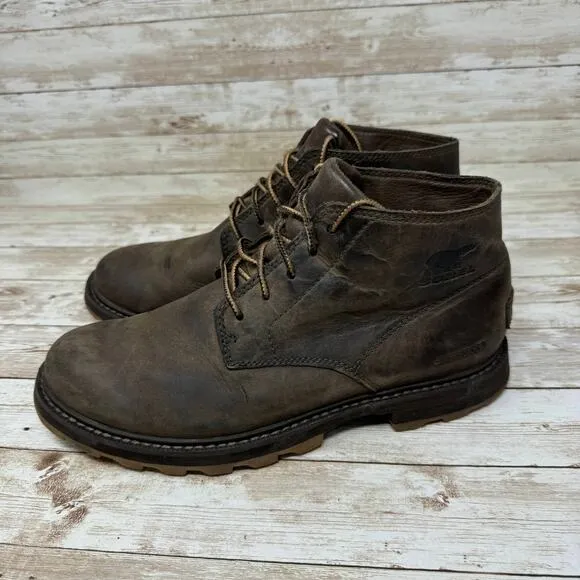 Sorel Madson 1767211246 Brown Leather Waterproof Chukka Boots Men's Size 7
