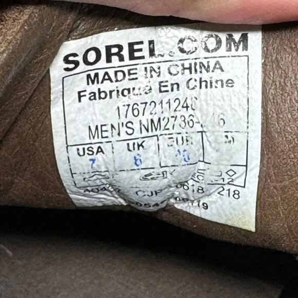 Sorel Madson 1767211246 Brown Leather Waterproof Chukka Boots Men's Size 7