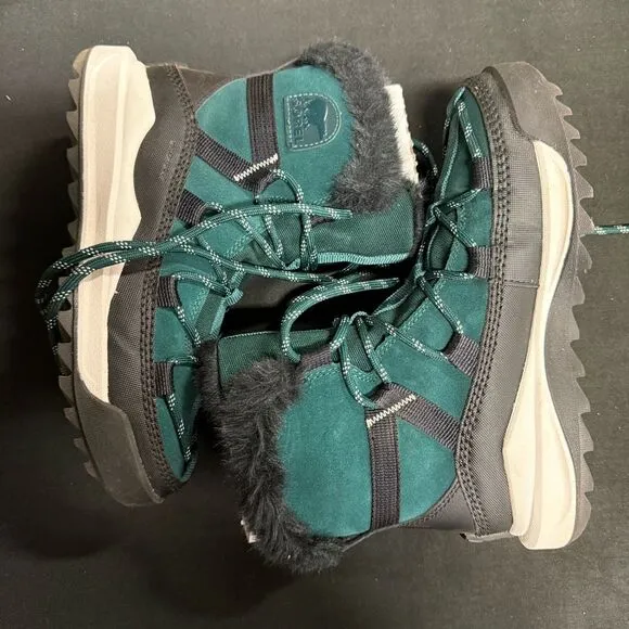 Sorel Ona RMX Glacy Waterproof Boots 7 Midnight Teal Black