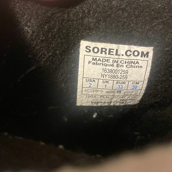 Sorel waterproof boots size 2