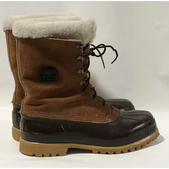 Sorel Waterproof Snow Boots Wool Lined  CANADA MADE Men’s Size 8