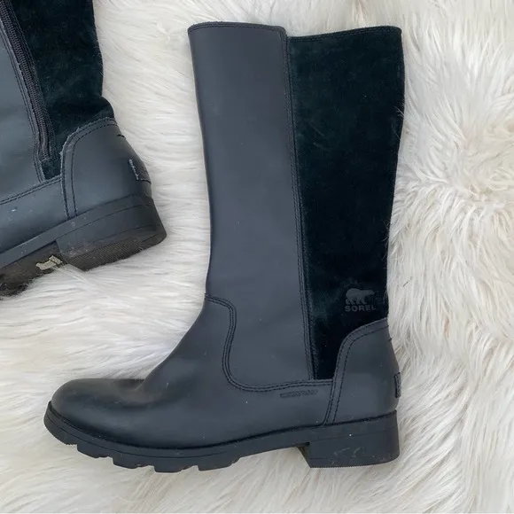 SOREL WATERPROOF SUEDE RAIN RIDER LONG BOOTS 7