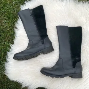 SOREL WATERPROOF SUEDE RAIN RIDER LONG BOOTS 7