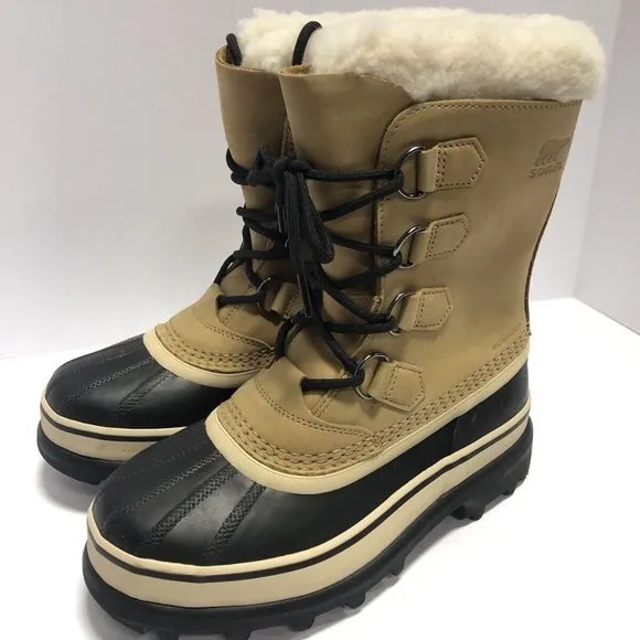 Sorel Women’s Caribou, Brown Waterproof Winter Boots, Size 7M
