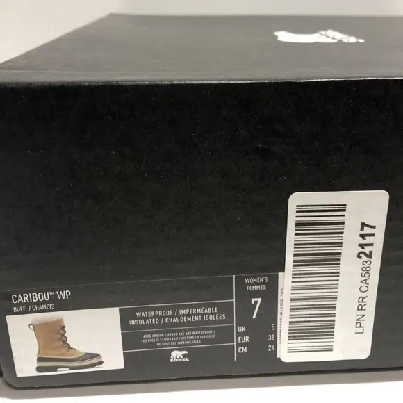 Sorel Women’s Caribou, Brown Waterproof Winter Boots, Size 7M