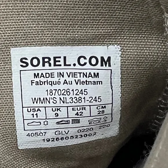 Sorel Women’s Cate Bootie Waterproof Leather Ankle Boots Green