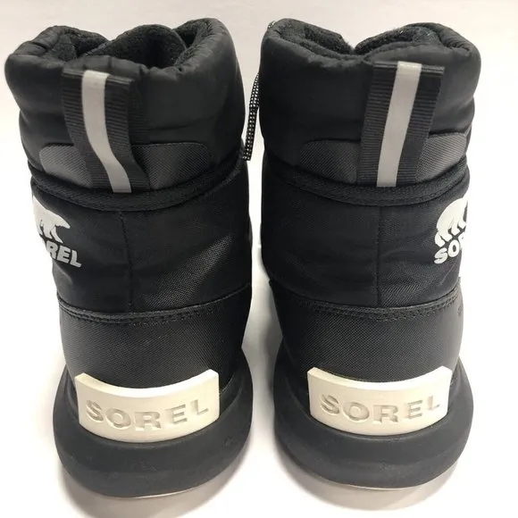 Sorel Women’s Explorer II Carnival Sport, Black Waterproof Booties, Size 9M