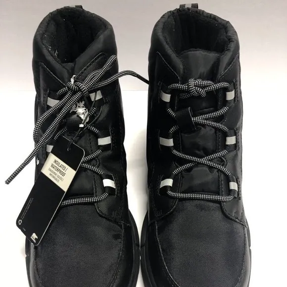 Sorel Women’s Explorer II Carnival Sport, Black Waterproof Booties, Size 9M