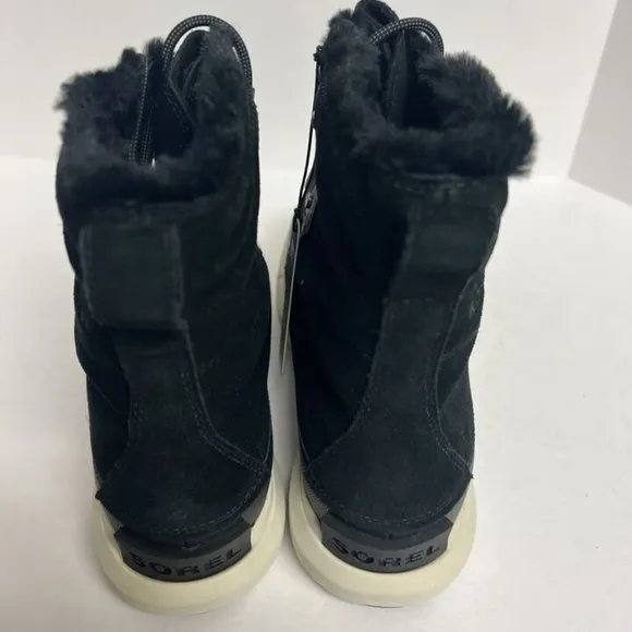 Sorel Women's Explorer II Joan Faux Fur Waterproof Boots Black, Size 9M
