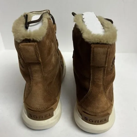 Sorel Women's Explorer II Joan Faux Fur Waterproof Boots Tan, Size 7.5 M