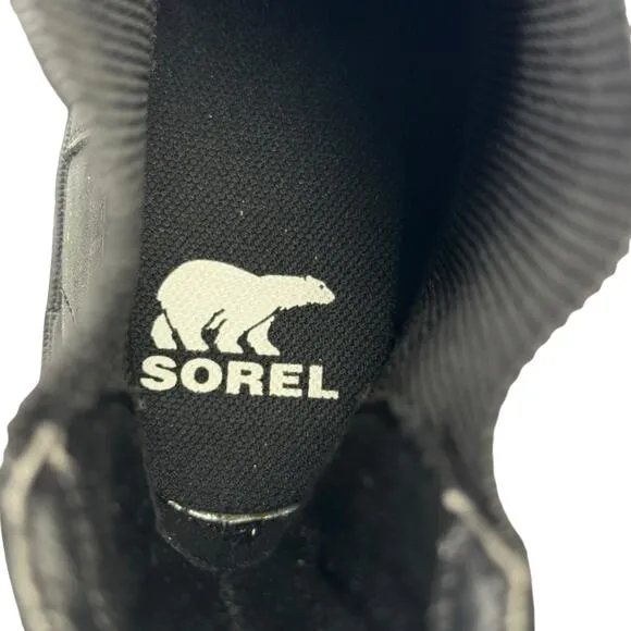 Sorel Women's Hi-Line Chelsea Boots 10 Platform Heeled Waterproof Black Platform