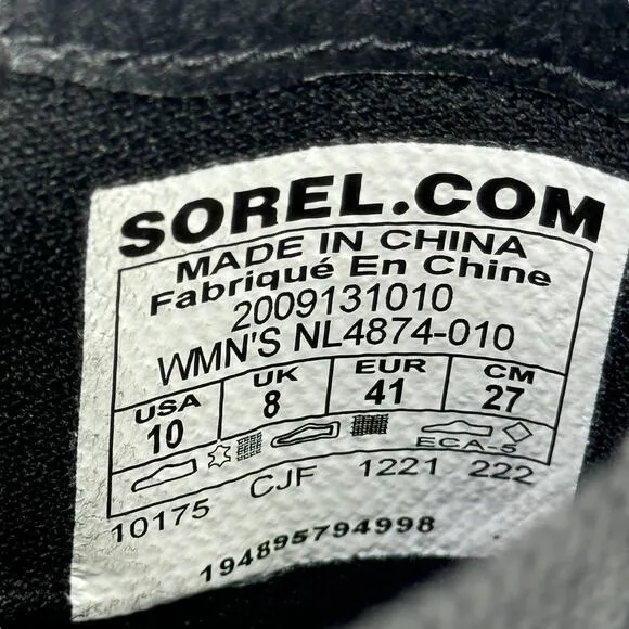 Sorel Women's Hi-Line Chelsea Boots 10 Platform Heeled Waterproof Black Platform