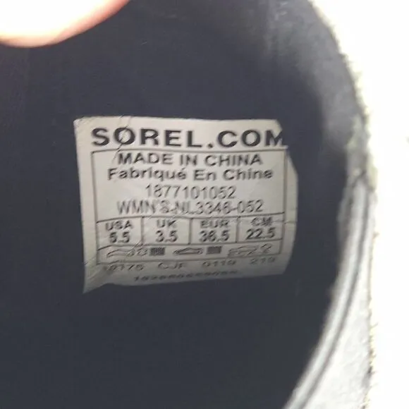 Sorel Women's Joan of ArcticII US5,5 gray Leather Waterproof Wedge Chelsea Boot