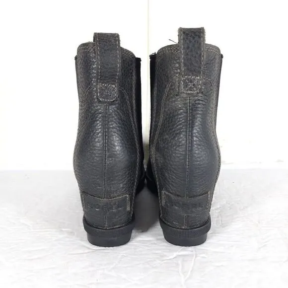 Sorel Women's Joan of ArcticII US5,5 gray Leather Waterproof Wedge Chelsea Boot