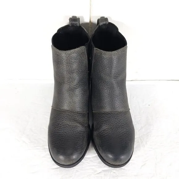 Sorel Women's Joan of ArcticII US5,5 gray Leather Waterproof Wedge Chelsea Boot