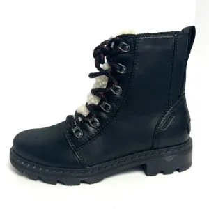 Sorel Women's Lennox Lace Cozy Waterproof Boots Black, Size 7 M