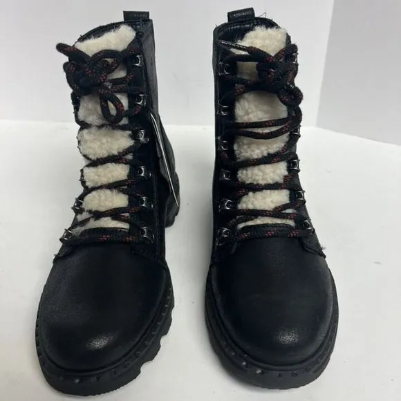 Sorel Women's Lennox Lace Cozy Waterproof Boots Black, Size 7 M