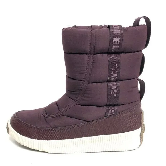 Sorel Women's Puffy Mid Waterproof Winter Boots Plum, Size 8 M