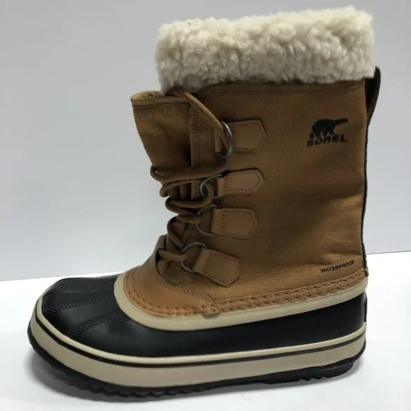 Sorel Women's Winter Carnival, Waterproof Brown Boots, Size 7 M