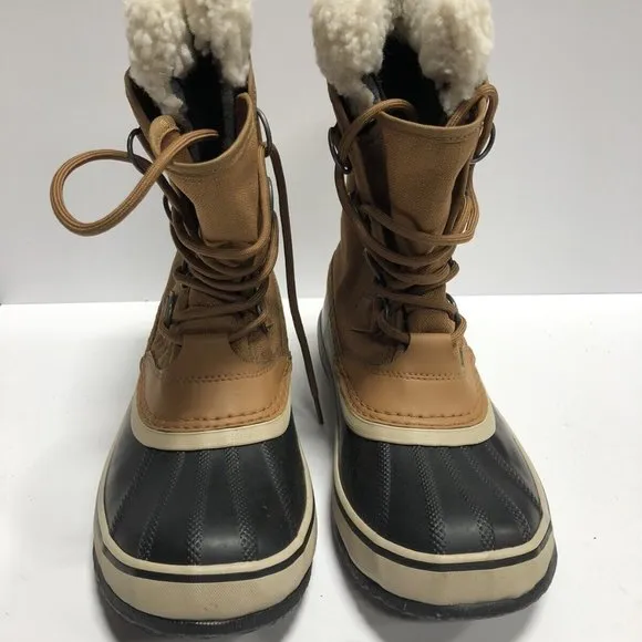 Sorel Women's Winter Carnival, Waterproof Brown Boots, Size 7 M